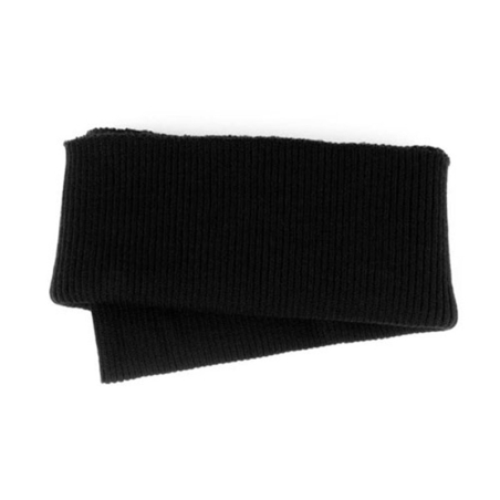 Black Wool Knitted Edge