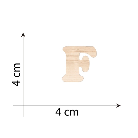 Lettera F 4 cm in Legno 3mm...