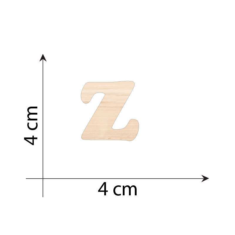 Lettera Z 4 cm in Legno 3mm...