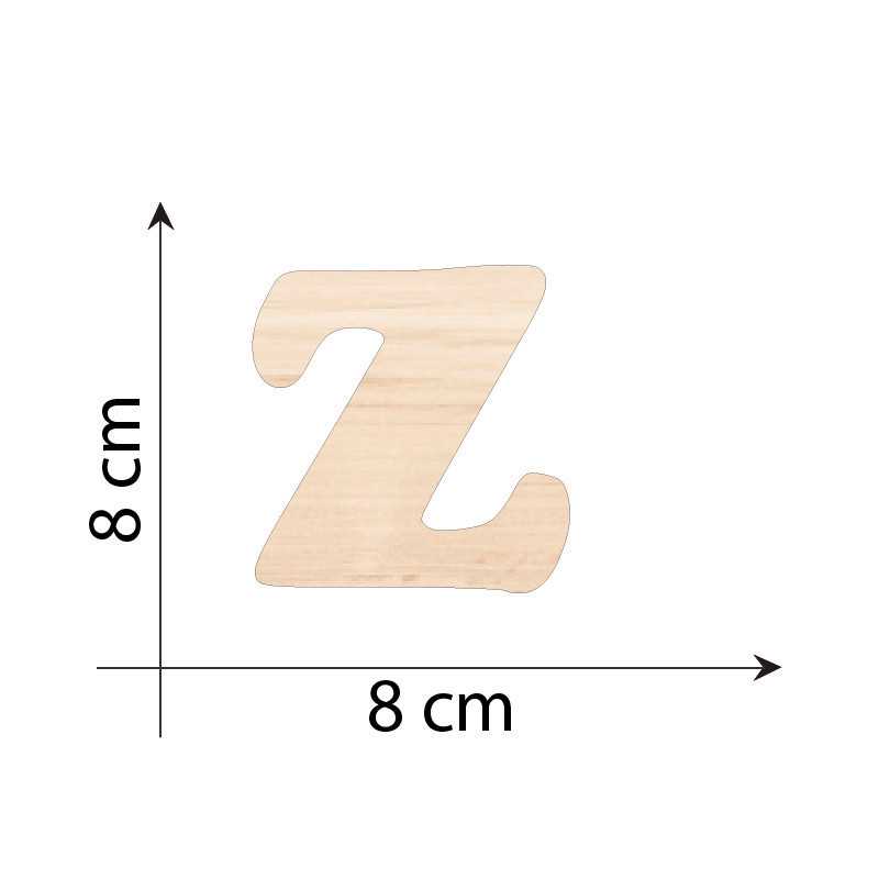 Lettera Z 8 cm in Legno 3mm...