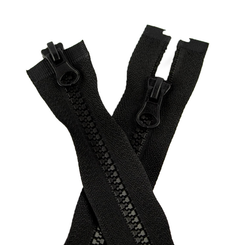 colore nero estremità aperta Chiusura lampo pesante con denti in plastica n.5 25,1 – 64 cm con estremità aperta e chiusa 