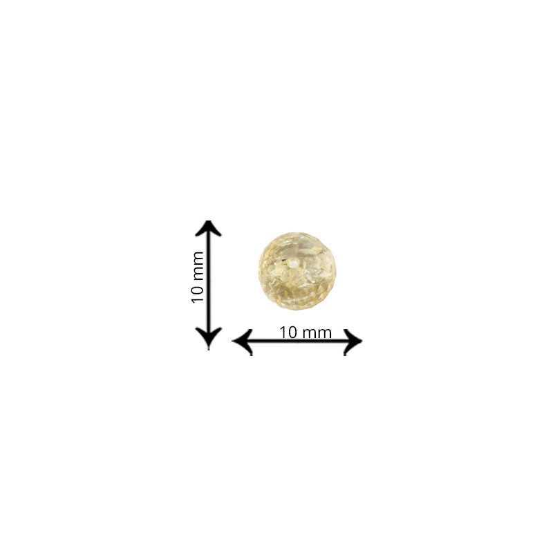 Perle in pietra dura di varie misure per bigiotteria - Citrino 10mm
