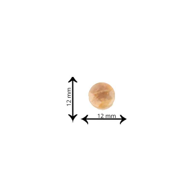 Perle in pietra dura di varie misure per bigiotteria - Pietra del Sole  Cipria Piatta 12mm