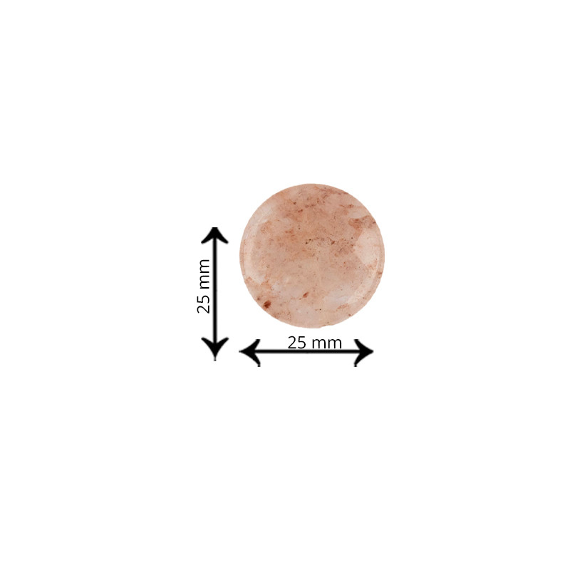 Perle in pietra dura di varie misure per bigiotteria - Quarzo Cipria 25mm