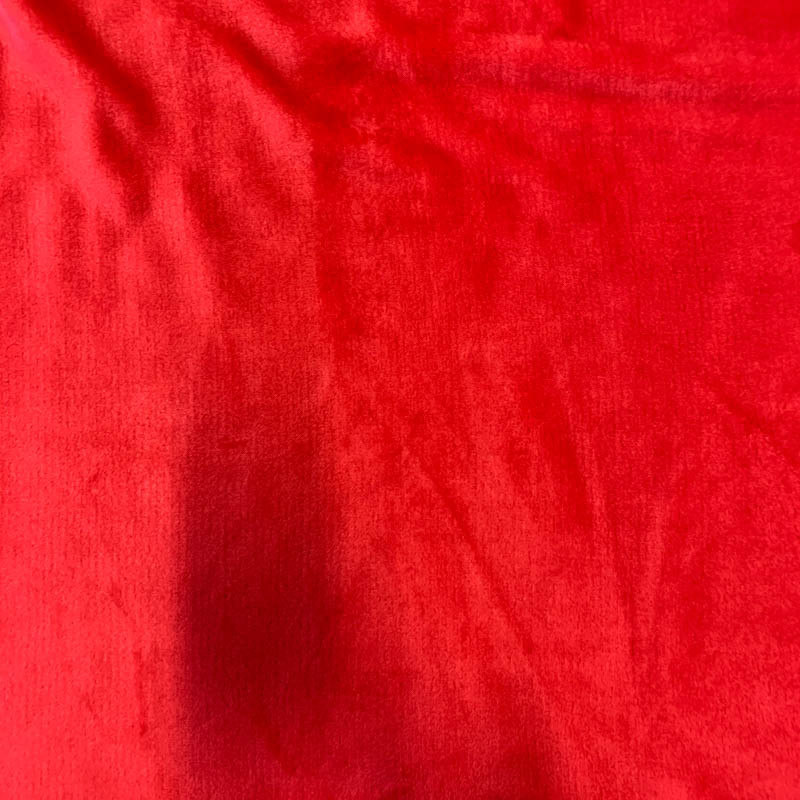 Tessuto al metro in morbido e caldo Pile Rosso - Tricot Cafe