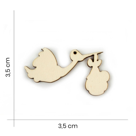 Forme de cigogne en bois