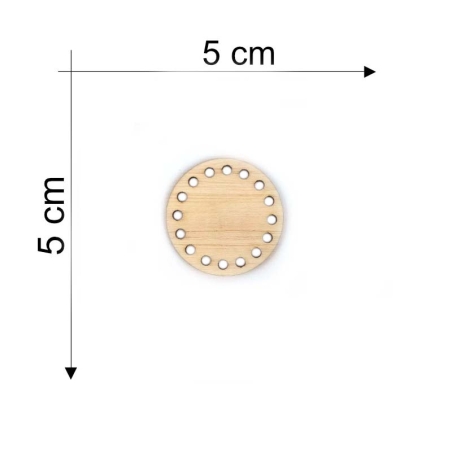 Fondo Legno Cerchio 5x5cm