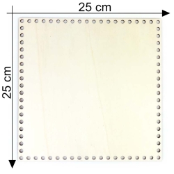 Fondo Legno Quadrato 25x25cm