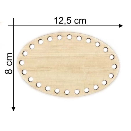 Fondo Legno Ovale 12,5 x 8 cm