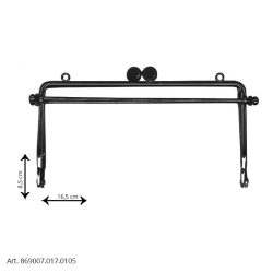 Chiusura Click Clack ponte con manico lavorato per borse cm 16