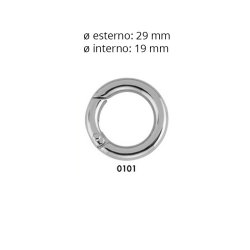 Anello Moschettone Argento...