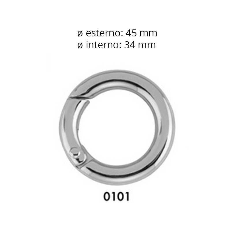 Rohans 37 mm x 16 mm Silver con moschettone e anello con innesco girevole Portachiavi di piccole dimensioni di colore argento