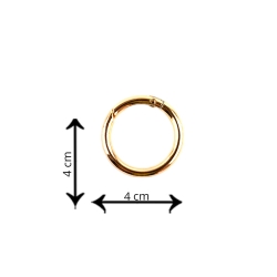 Anello Moschettone Ø 4cm - Oro