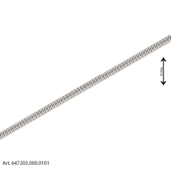 Catena per borsa grumetta a maglie strette - Argento - Altezza 6 mm