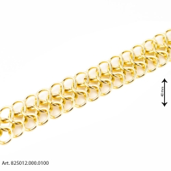 Catena per borse in alluminio - Oro - Altezza 40 mm