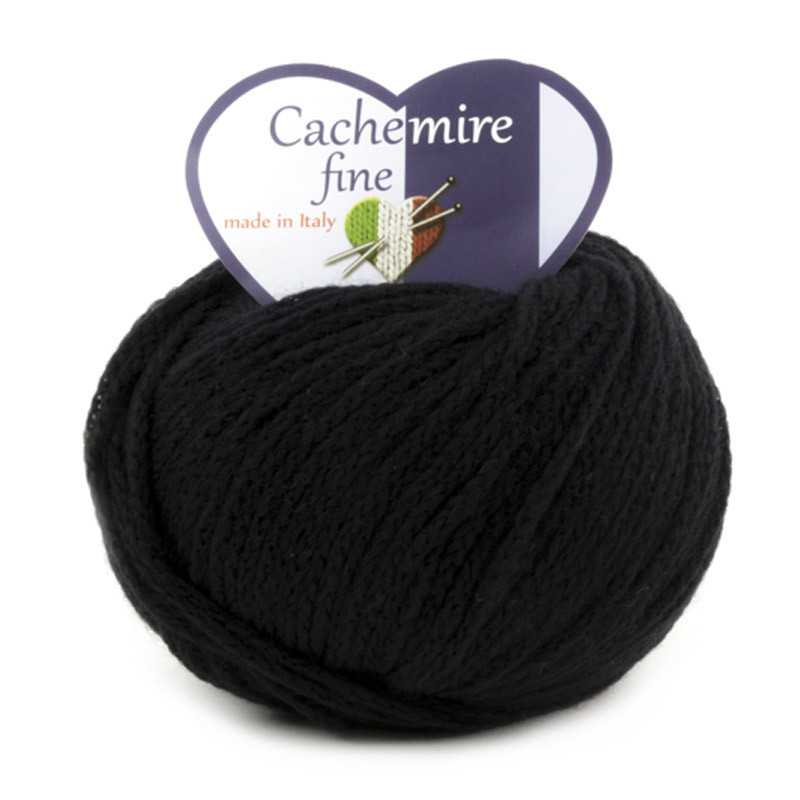 Cachemire Fine - filato misto lana merinos e cashmere - Nero 63
