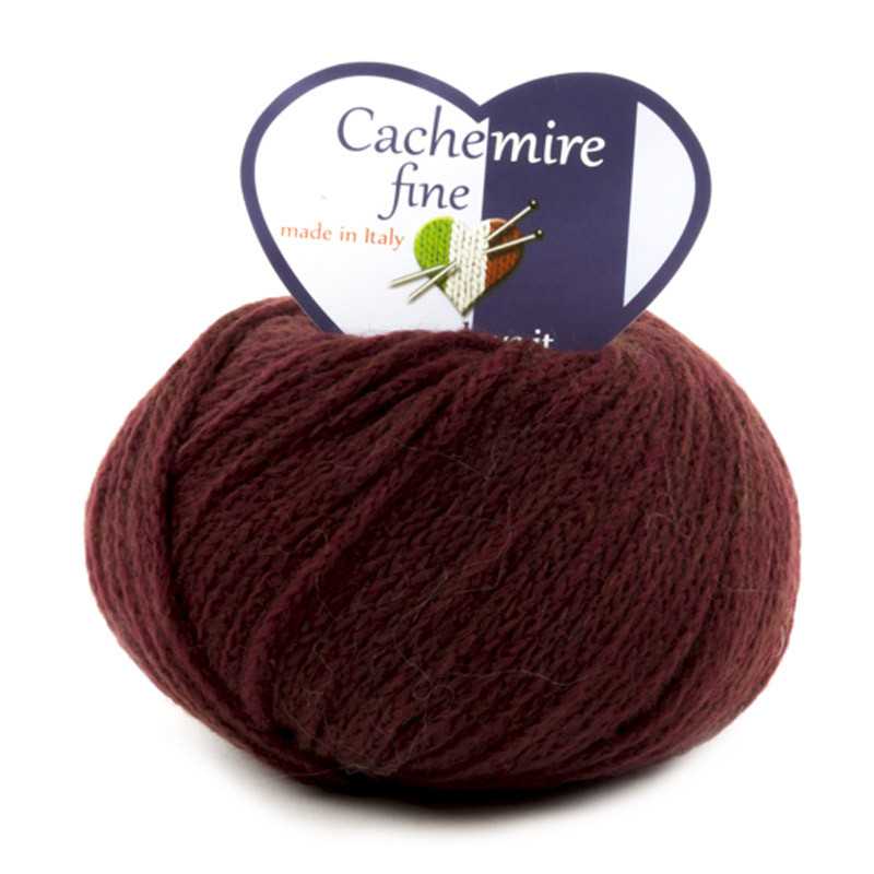Cachemire Fine - filato misto lana merinos e cashmere - Bordeaux 65