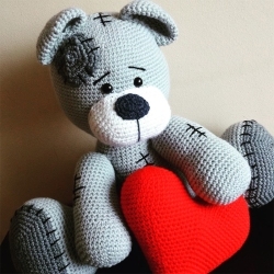 Kit Pattern Orsetto Teddy 50 x 60 cm Tricot Caf