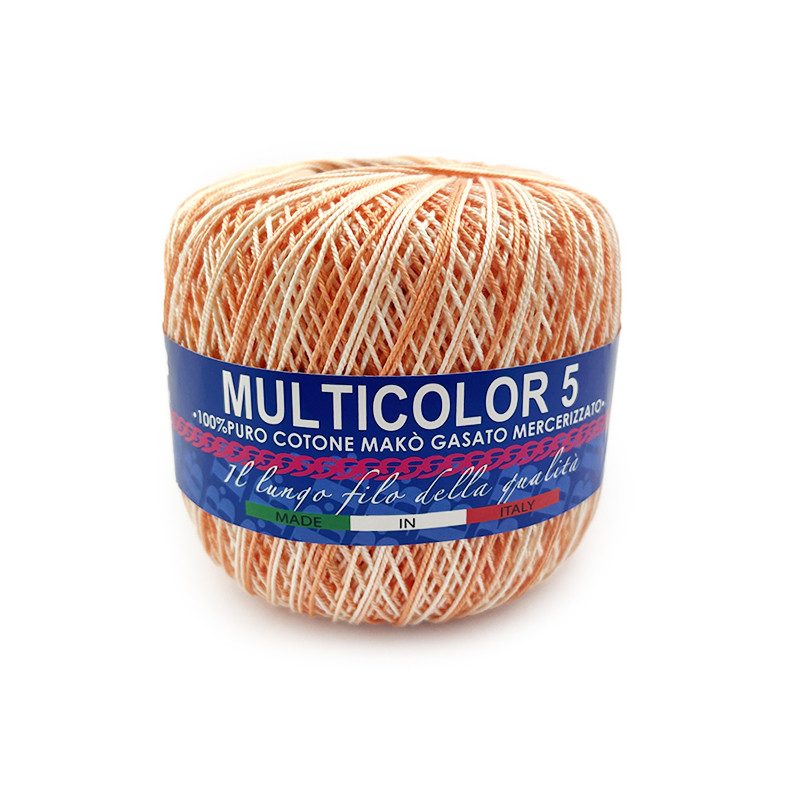 Multicolore 5 By BBB - Filato Puro Cotone Filo di Scozia per Uncinetto