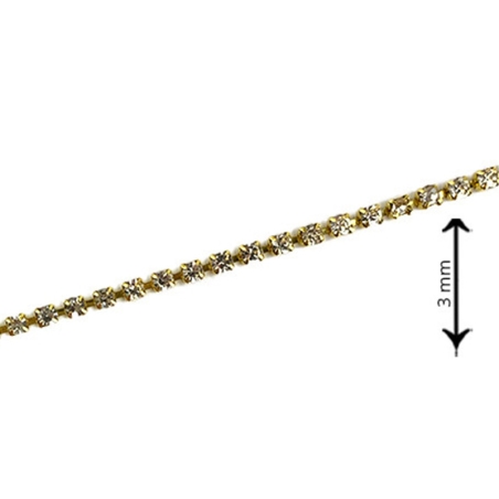 Wire rhinestone chain with...