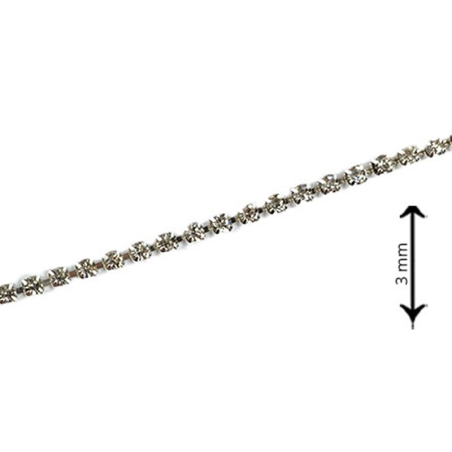 Wire rhinestone chain with...