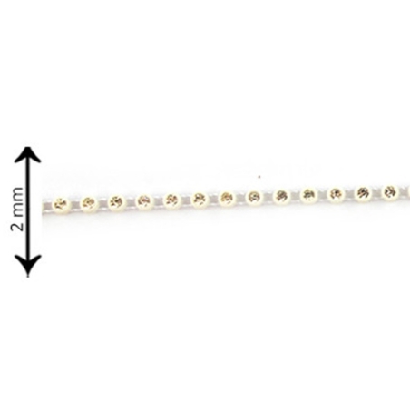 Rhinestone chain with white...