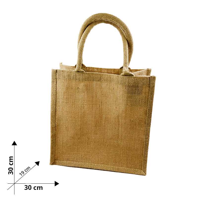 Borsa in Juta con manico in...