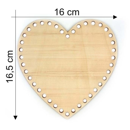 Fondo Legno Cuore 16x16,5cm