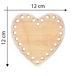 Fondo Legno Cuore 12 x 12cm