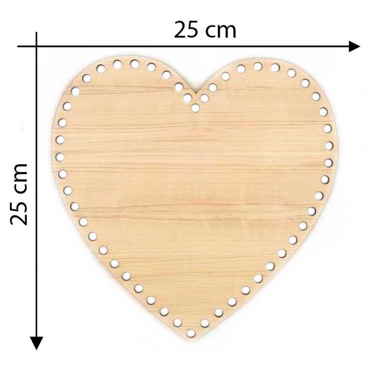 Fondo Legno Cuore 25x25cm