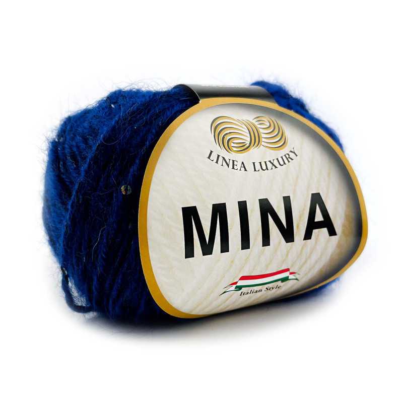 Mina filato misto lana con paillettes Blu