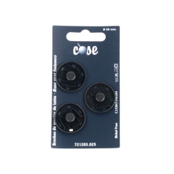 Bottoni 25 mm Nero