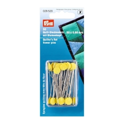 Spilli testa piatta a fiore per quilting e patchwork - Colore Giallo