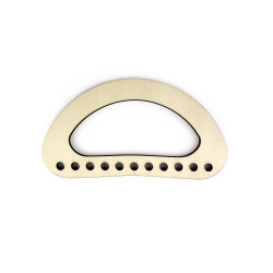 Manico Legno ideale per borse e culle fai da te con fori.