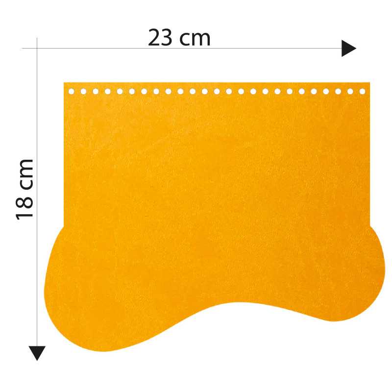 Mesures de la rotule Sac en éco-cuir modèle Onda Jaune F415 Mesures de la rotule Sac en éco-cuir modèle Onda Jaune F415