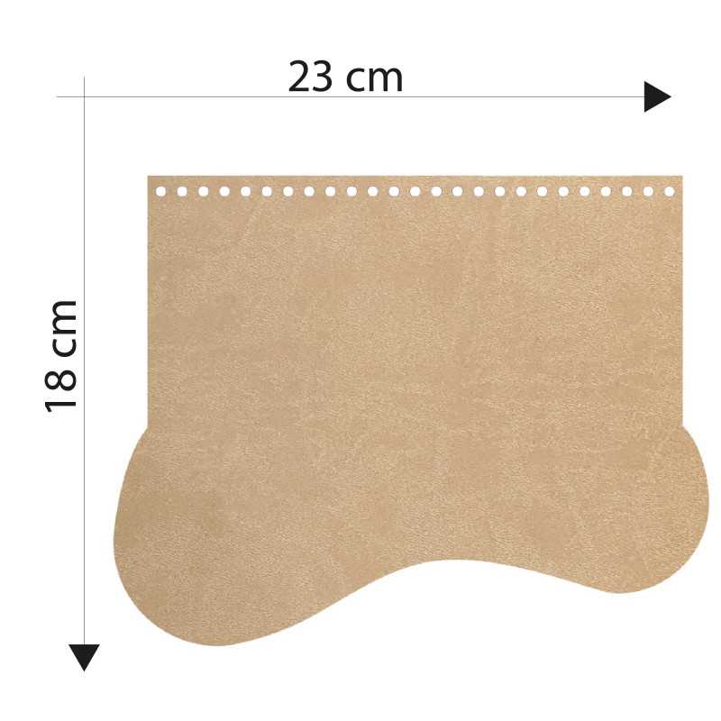 Patella measurements Eco-leather bag model Onda Noce E476 Patella measurements Eco-leather bag model Onda Noce E476