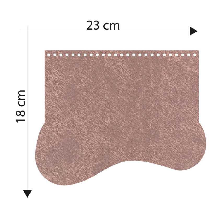 Misure Patella Borsa Ecopelle modello Onda Rosa Antico E284 Misure Patella Borsa Ecopelle modello Onda Rosa Antico E284