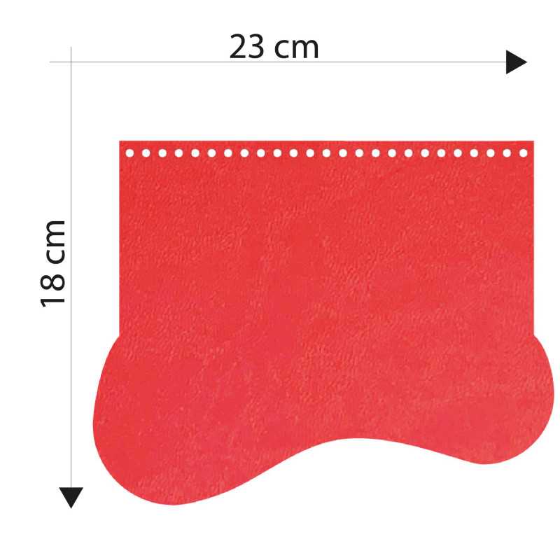 Patella measurements Eco-leather bag model Onda Red E479 Patella measurements Eco-leather bag model Onda Red E479