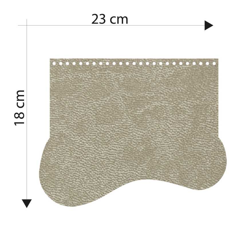 Patella measurements Eco-leather bag model Onda Tortora A788 Patella measurements Eco-leather bag model Onda Tortora A788
