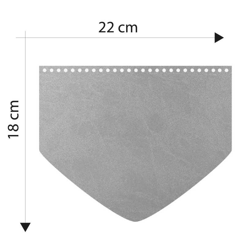 Misure Patella Borsa Ecopelle modello Punta Grigio Chiaro E278