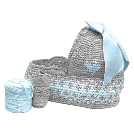 Kit berceau au crochet bleu...