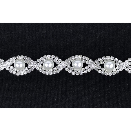 Set Di 5 Catene Con Strass E Perline – 0,9 M Cadauna, Per Cucito, Decorazioni, Abiti E Progetti Fai Da Te