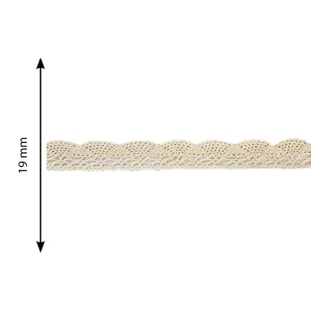 Wave cotton lace 1.9cm - Ecru