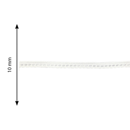 Pizzo cotone basso 1cm -...