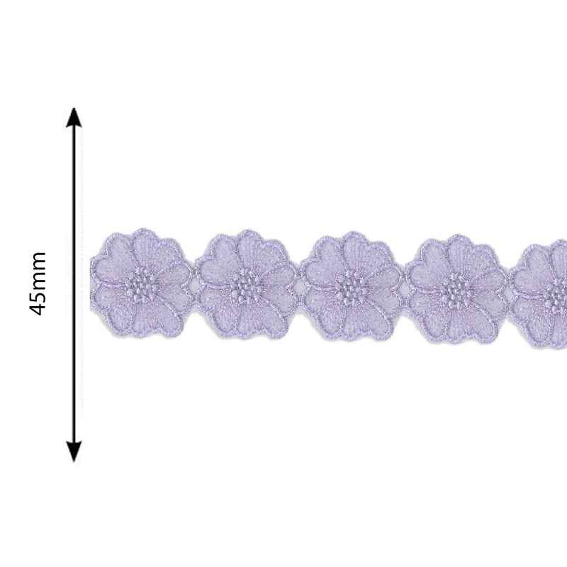 Solid color organza macrame...