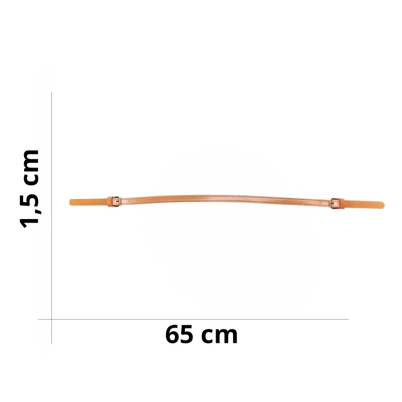 Coppia di manici per borsa regolabili in tessuto finta pelle - Misura 65x1,5 cm