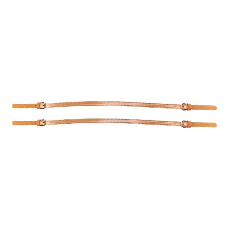 Pair of Adjustable Faux Leather Fabric Bag Handles - Leather Pair of Adjustable Faux Leather Fabric Bag Handles - Leather