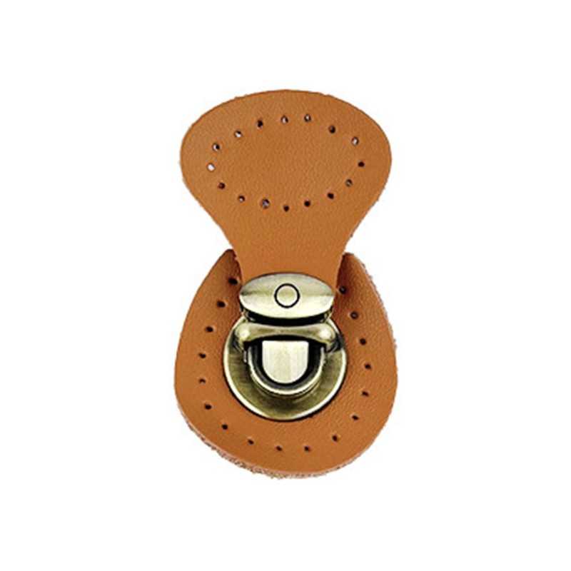 Chiusura a cartella in tessuto finta pelle per borse - Diversi Colori -  Misura 4x6,5 cm