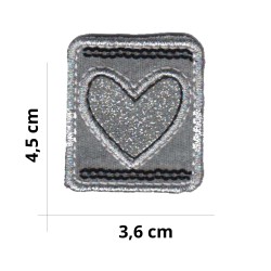 Applicazione Cuore Glitterato