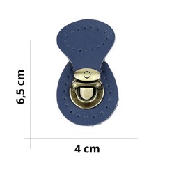 Chiusura a cartella in tessuto finta pelle per borse - Diversi Colori -  Misura 4x6,5 cm